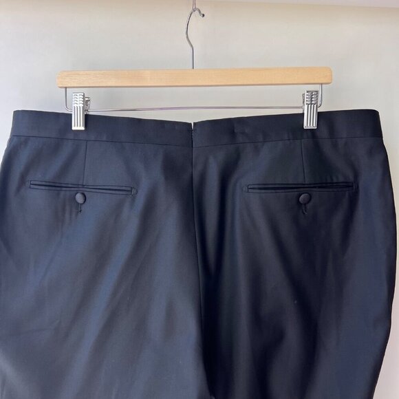 Suit supply Tuxedo black wool pants, Size 42 H58 - Picture 8 of 11